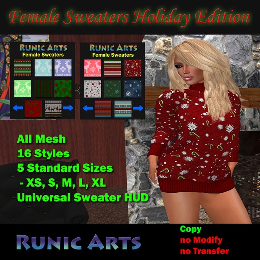 Runic Arts Women's Xmas Sweaters