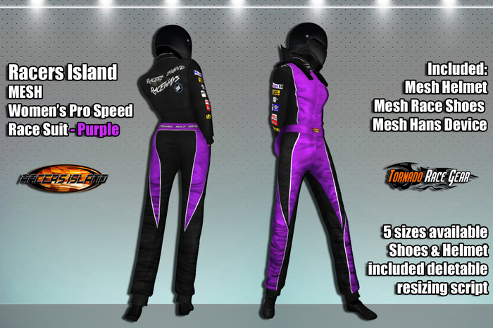 Pro Speed Race Suit - Racers Island Raceways (W) - Orange BOXED