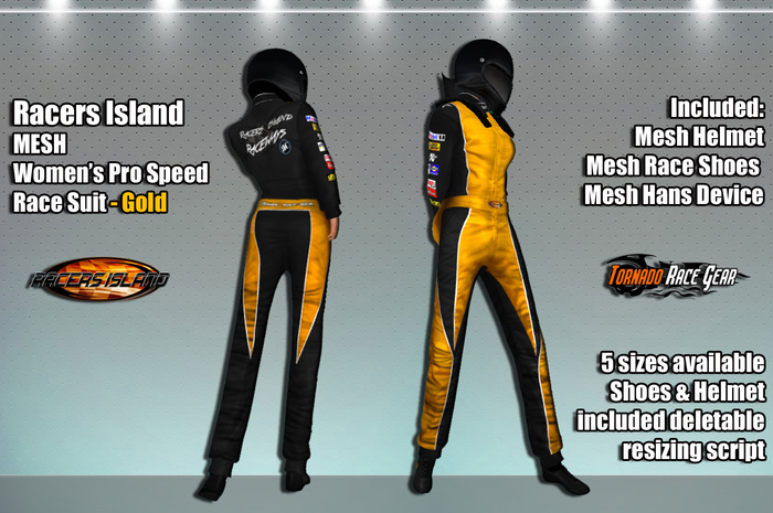 Pro Speed Race Suit - Racers Island Raceways (W) - Orange BOXED
