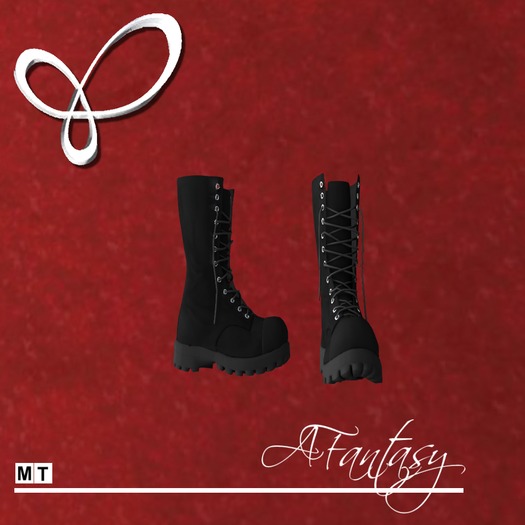AFantasy Mens Black Rugged Work Boots