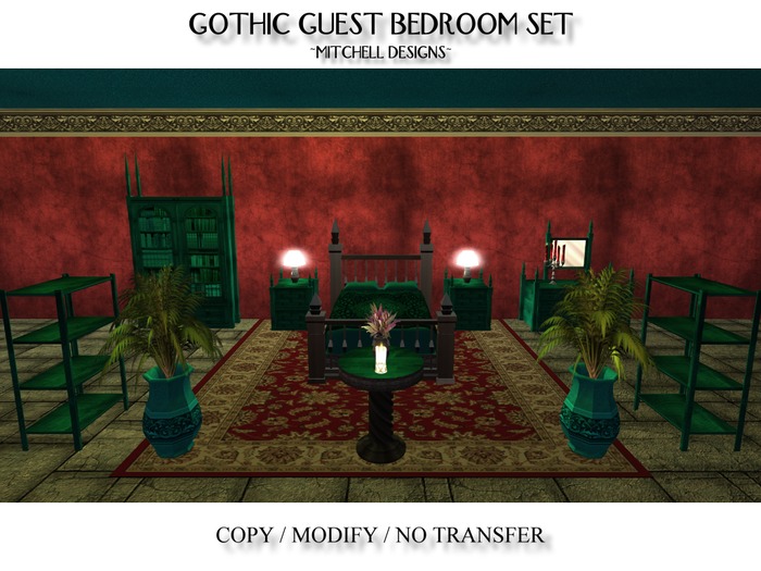 MD Gothic Guest Bedroom Set BOXED