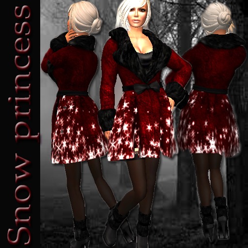 snowflake fur trim jacket and boots boxed