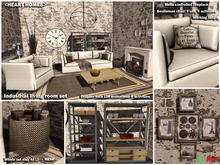 "Industrial" Couple Living Room Set (Boxed, Copy, Rezzer)