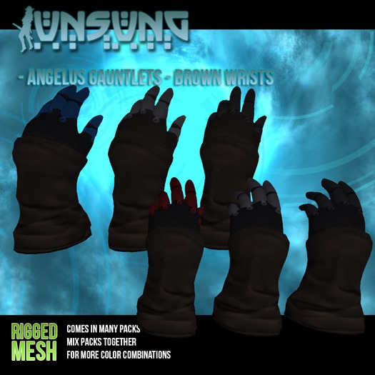Unsung - Angelus Gauntlets Femy - Brown Wrists Pack