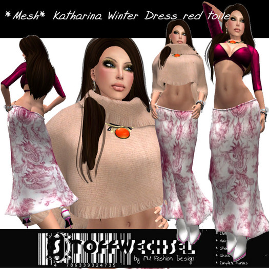 [Stoffwechsel] *Mesh* Katharina Winter Dress Red Toile