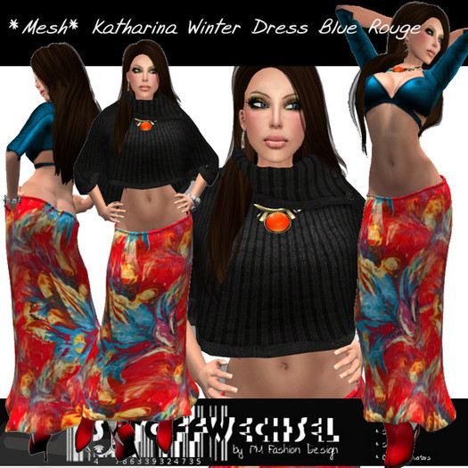 [Stoffwechsel] *Mesh* Katharina Winter Dress Blue Rouge