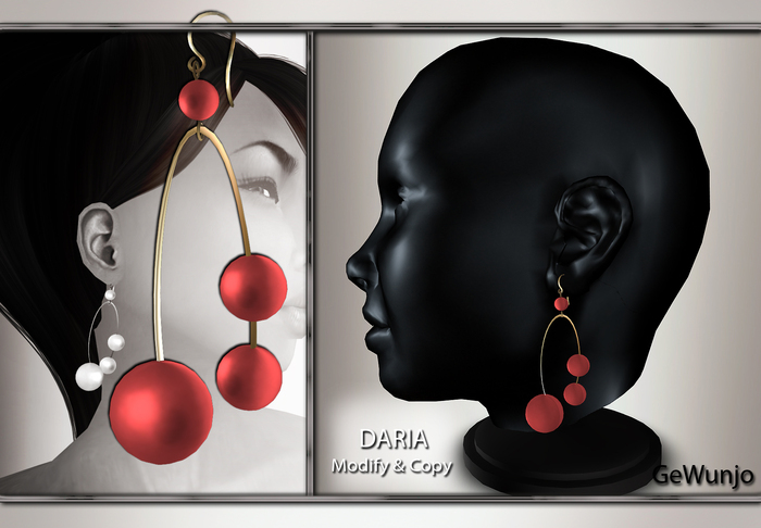 GeWunjo : DARIA red earrings