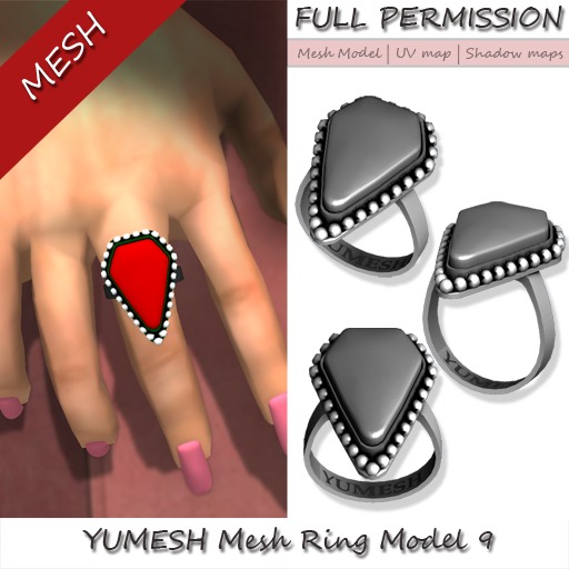 YUMESH mesh Ring #9 Full Perm