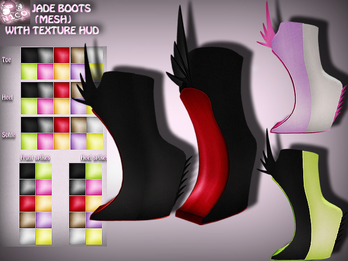N1CO Jade Boots Mesh (unrigged) BAGGED