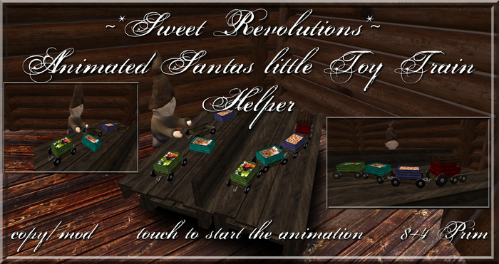 ~*SR*~ Animated Santas Toy Train Workstation Box