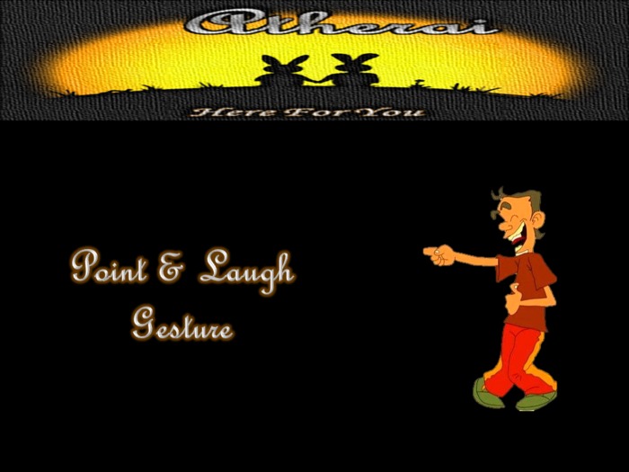 point and laugh