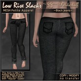 ~JJ~ Petite Low Rise Slacks (black jeans)