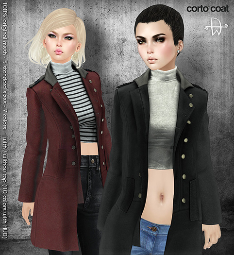 [Deadwool] Corto coat (fem) - Fat pack