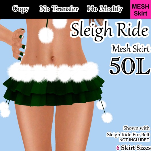 Short & Sweet Sleigh Ride Mesh Skirt