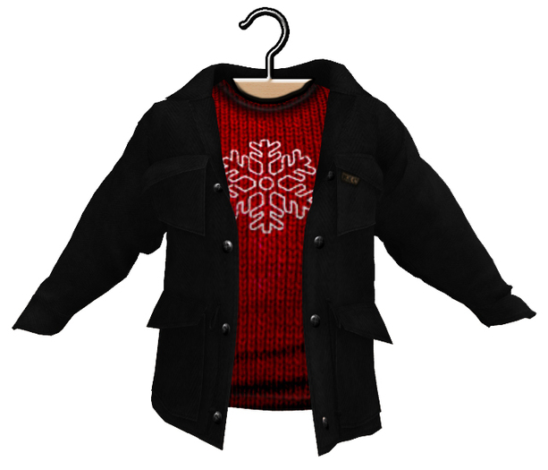 B&C Man fashion- Winter red jacket and sweater