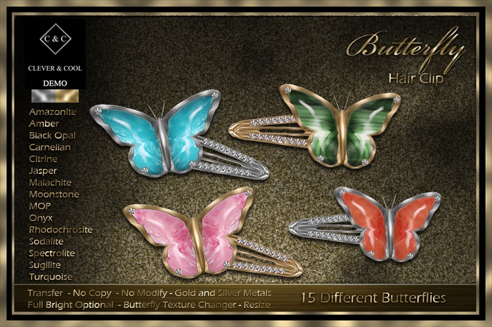 C&C - Butterfly Hair Clip - DEMO