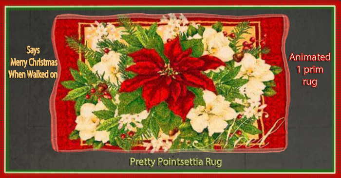 pretty Pointsettia rug