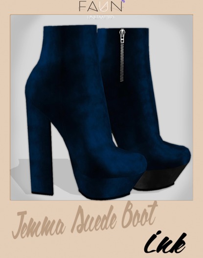 -FAUN- Suede Jemma Boot -Ink-