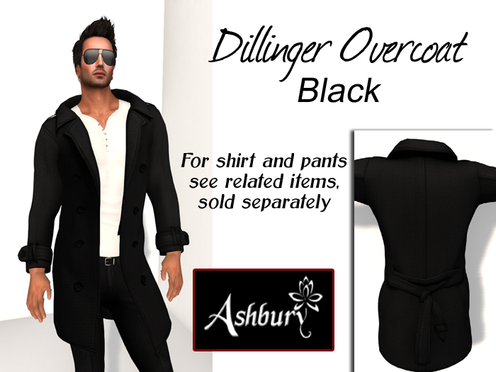 [ASHBURY] Dillinger Overcoat-Black