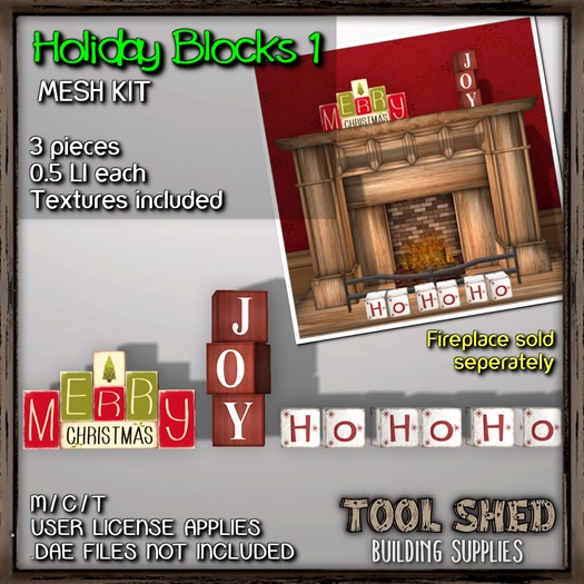Tool Shed - Holiday Blocks Kit 1