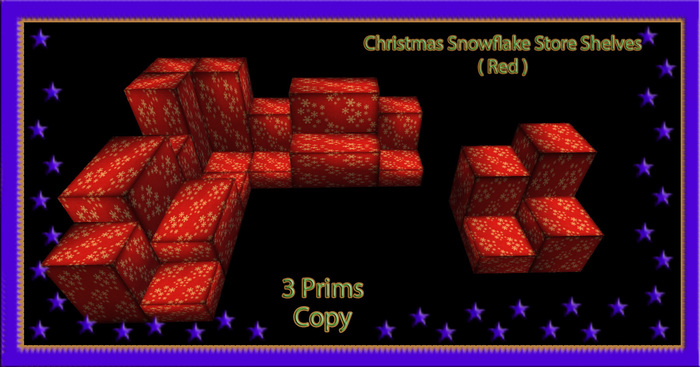 Christmas Store Display Shelves ( Red Snowflake )