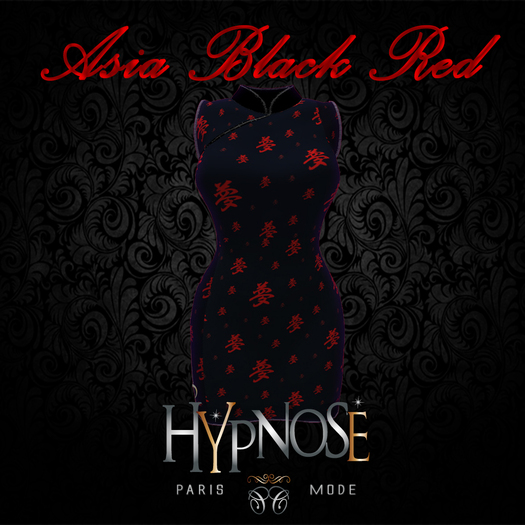 CW - MESH DRESS ASIA BLACK RED