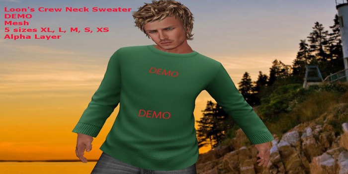 Loon's Crew Neck Sweater(Striped Demo 