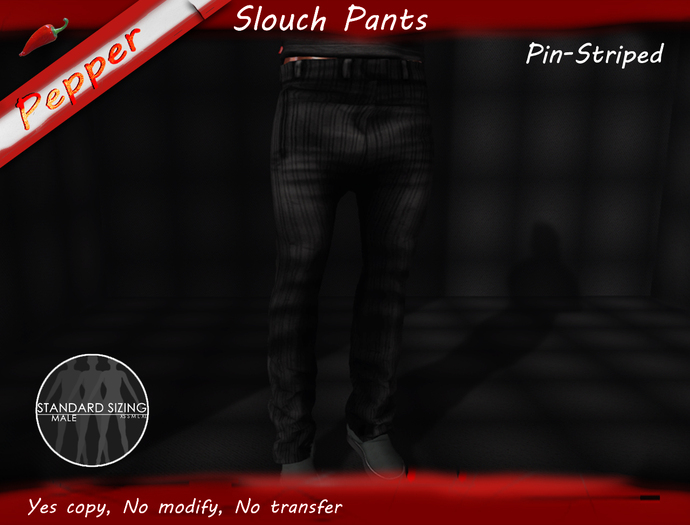 ~Pepper~Slouch Pants *Pin-Striped*