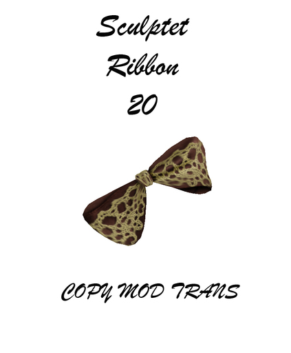 Sculpted Accessory Bow / Ribbon 20