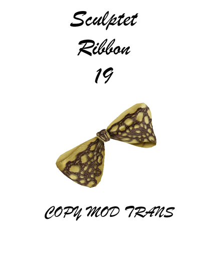 Full Perm Sculpted Ribbon / Bow 19 !!