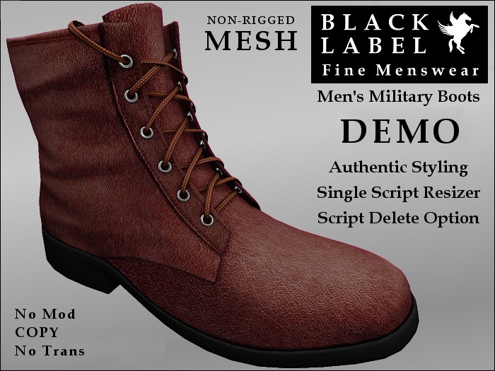 Second Life Marketplace BLM MESH Men s Military Style Combat Army 
