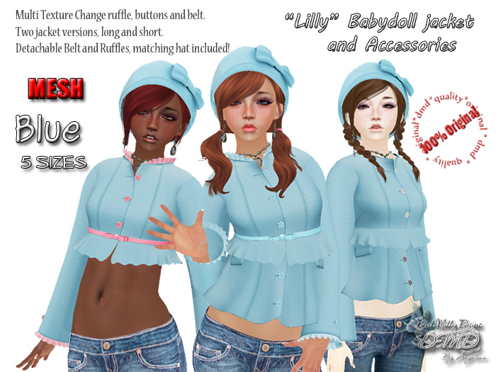 .::DMD::. "Lilly" Babydoll Jacket + Accessories with HUD (PINK)