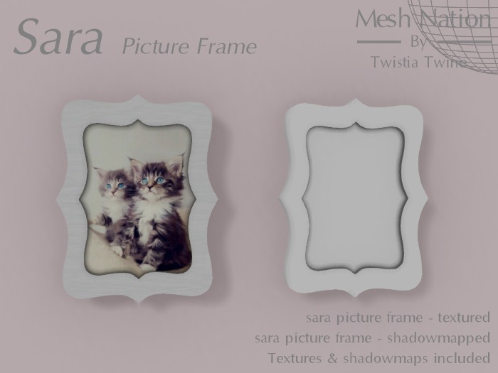 * Mesh Nation * FULL PERMISSIONS Sara Picture Frame