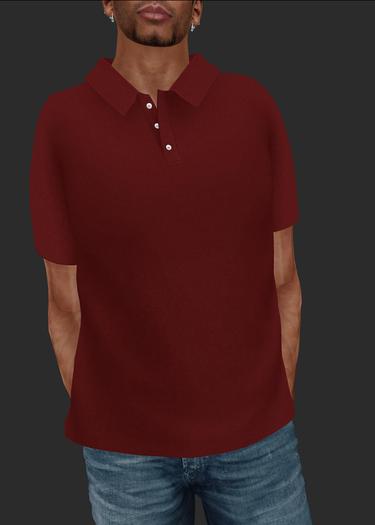 GG-Men's Mesh Polo-Red