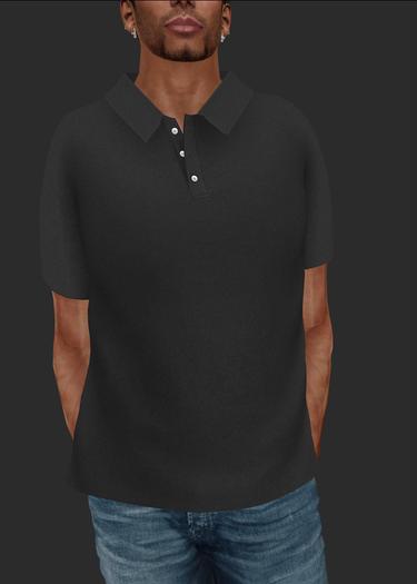 GG-Men's Mesh Polo-Charcoal