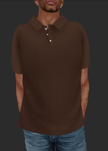 GG-Men's Mesh Polo-Brown