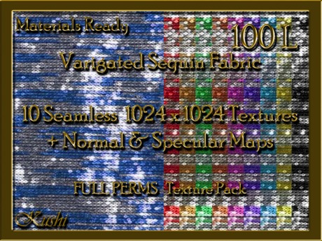 Sequin Texture Unity Second Life Marketplace - *Kushi* Variegated Sequin Fabric Seamless ...