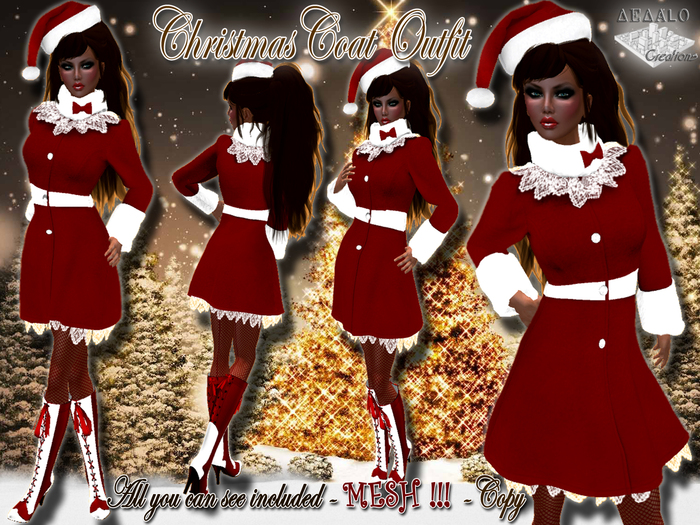 Christmas Coat Outfit - Mesh * SPECIAL PRICE Merry Christmas Promo * 