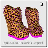 Blackburns Spike Solid Heels Pink Leopard