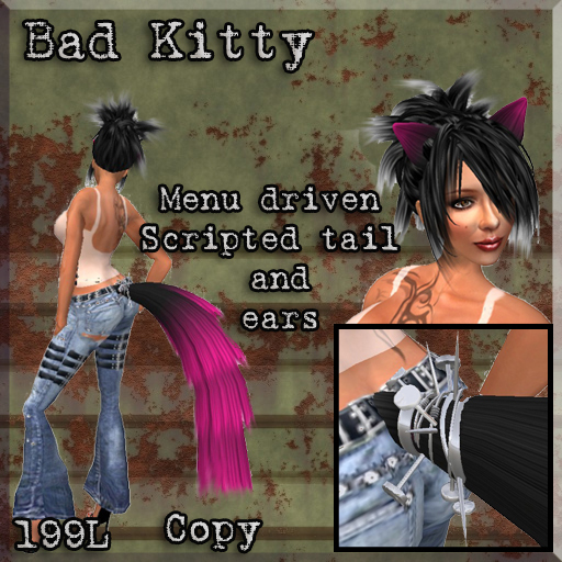 Bad Kitty Nail Tail Black/Pink