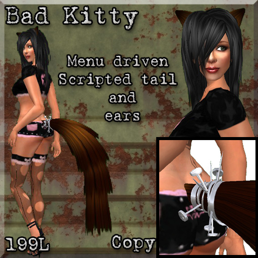 Bad Kitty Tail and Ears Mocha