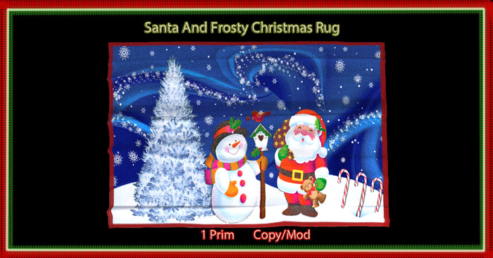 Santa and frost rug