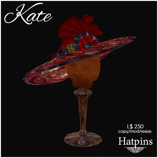 Hatpins - Lady Kate - Cherry