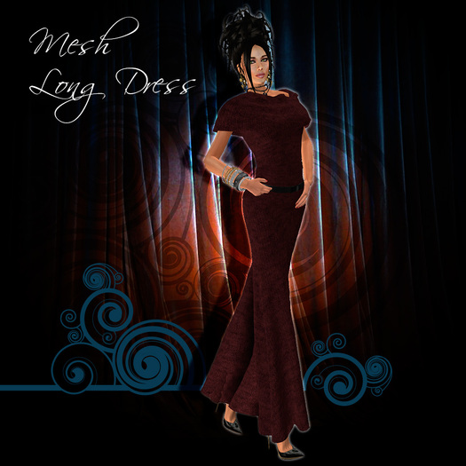 Mesh_Long Dress red