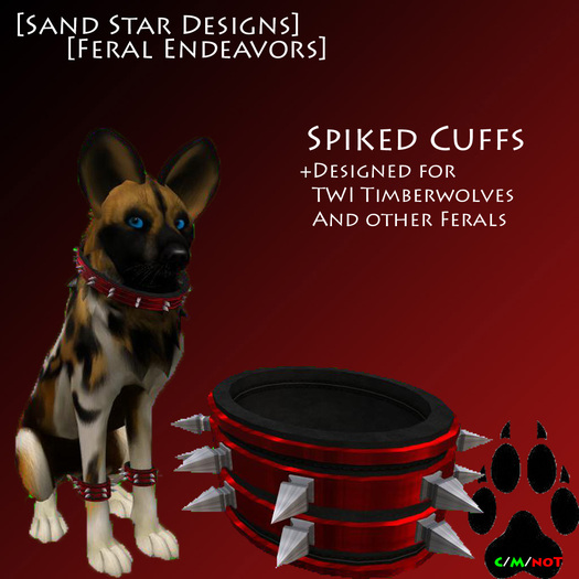 [SSD-FE] Spiked Cuffs Box Red