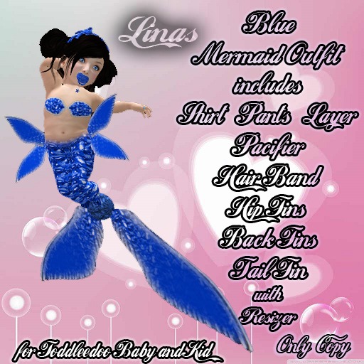 [Linas] Little Mermaid Blue Outfit 