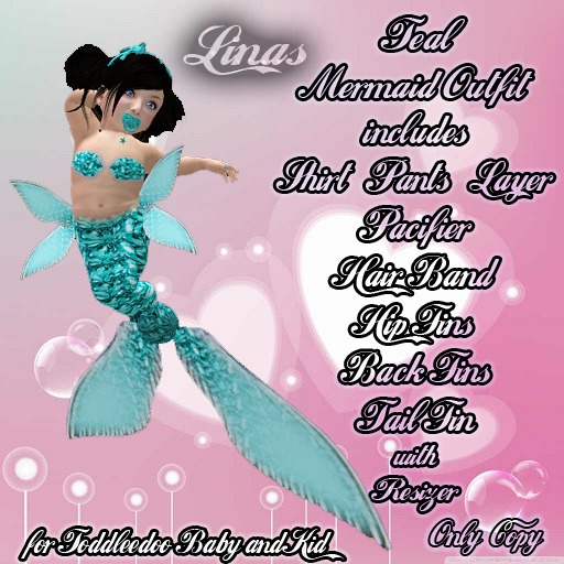 [Linas] Little Mermaid Teal Outfit 