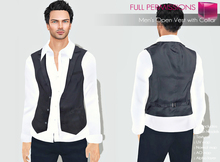 MI87135 Men's Open Vest with Collar