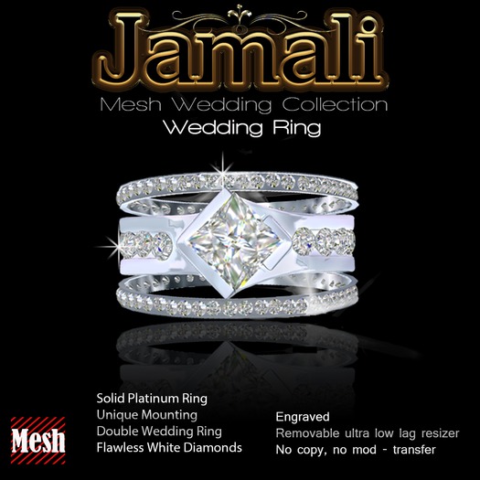 Exquisite Jamali Platinum Wedding Ring
