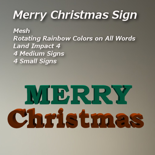 Merry Christmas Sign Med
